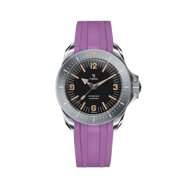 Curved End Gummirem til Yema Diver - Lavendel