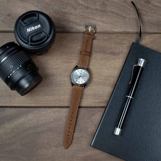 Klassisk L�derrem med Quick-release - Brun