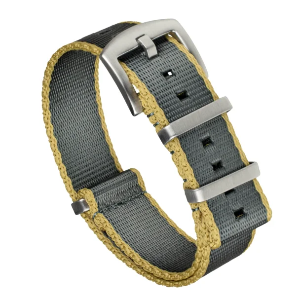 Heavy Duty Natorem - Gr med kaki kant  22 mm