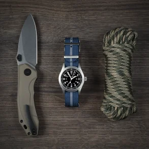 Riflet Natorem - Bl� med gr� stribe