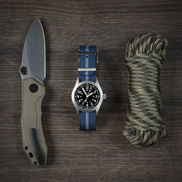 Riflet Natorem - Bl� med gr� stribe