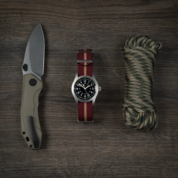 Riflet Natorem - Bordeaux med beige stribe