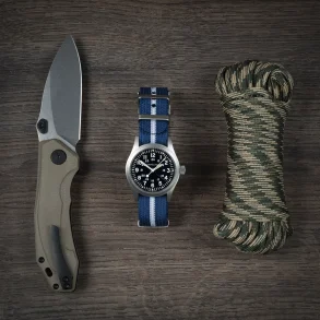 Riflet Natorem - Marinebl� med hvid stribe