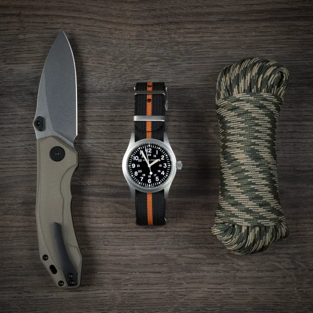 Riflet Natorem - Sort med orange stribe