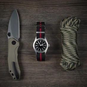 Riflet Natorem - Sort med r�d stribe