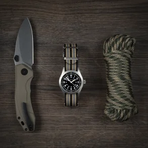 Riflet Natorem - Sorte, gr� og beige striber - Bond's choice NTTD