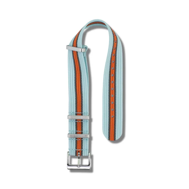 Riflet Natorem - Gulf - Lysebl� med sorte og orange striber