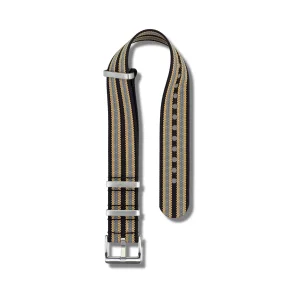 Riflet Natorem - Sorte, gr� og beige striber - Bond's choice NTTD