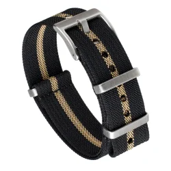 Riflet Natorem - Sort med beige stribe