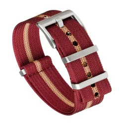 Riflet Natorem - Bordeaux med beige stribe