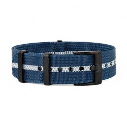 Riflet Natorem - Marinebl med hvid stribe