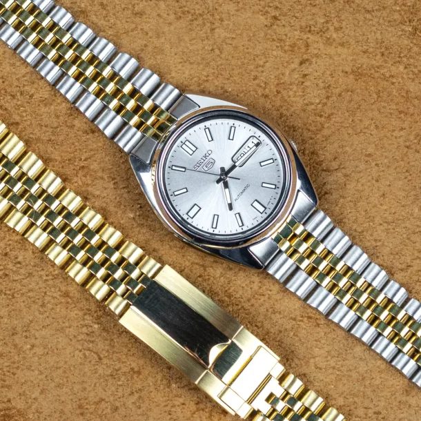 Classic J-lnke til Seiko SNXS - Two-tone