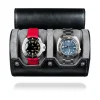 Premium Watch Roll til to ure - Sort