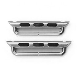 Klassisk Remadapter til Apple Watch 2 stk. - Slvfarvet