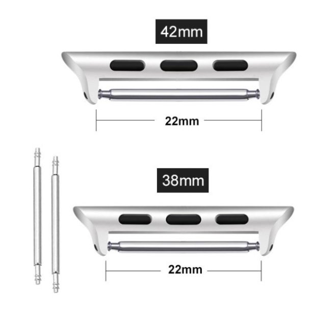 Remadapter til Apple Watch 2 stk. - Sort