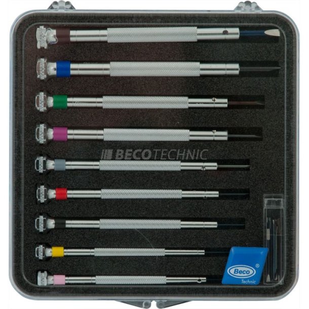 Beco Technic Skruetrkkerst - 9 stk. med lige krv 0.6 - 3.0 mm