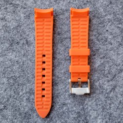 Curved End Silikonerem - Orange