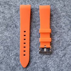 Curved End Silikonerem - Orange