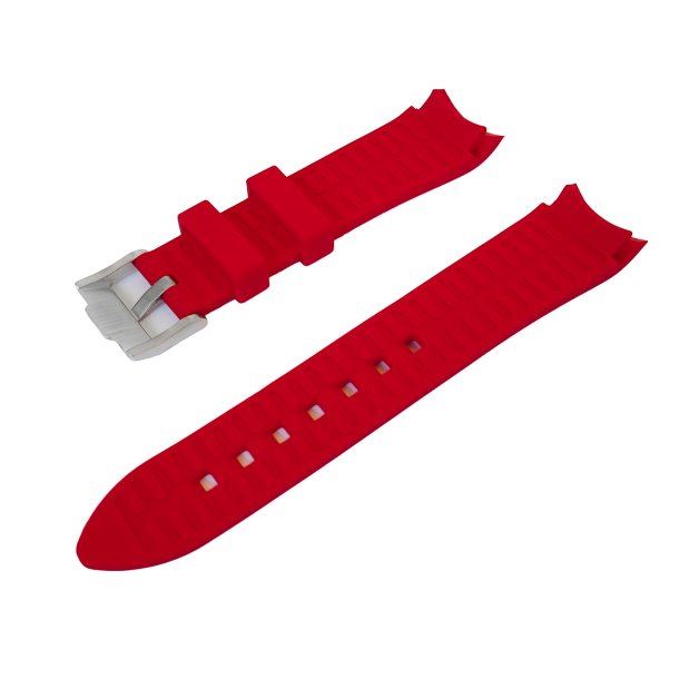 Curved End Silikonerem - R�d