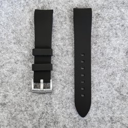 Curved End Silikonerem - Sort