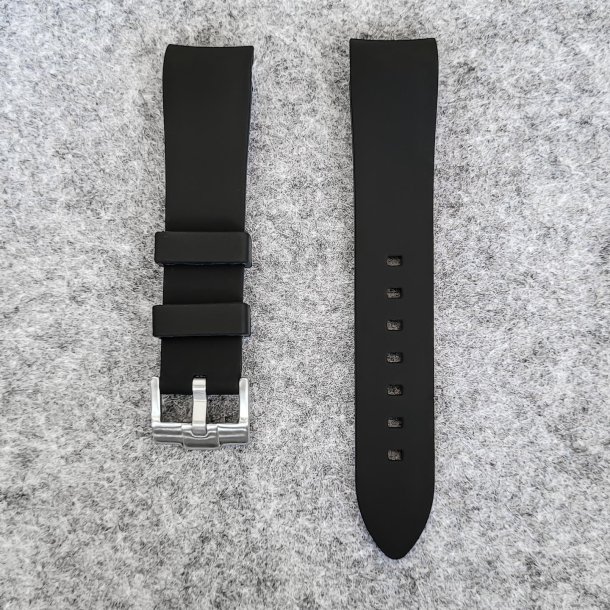 Curved End Silikonerem - Sort