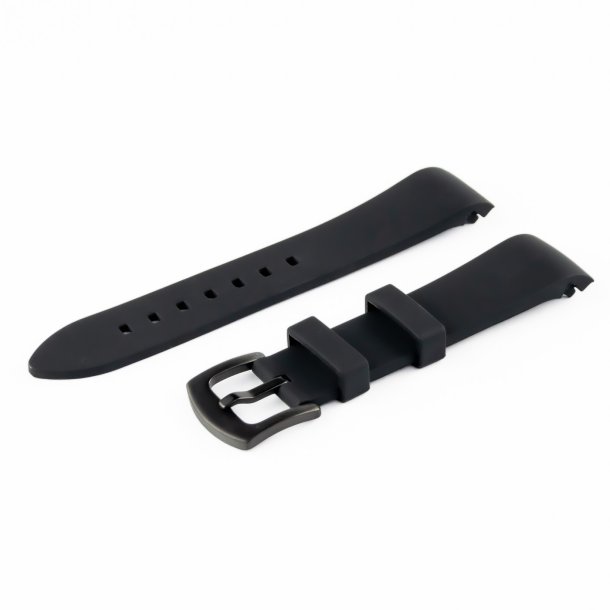 Curved End Silikonerem - Sort