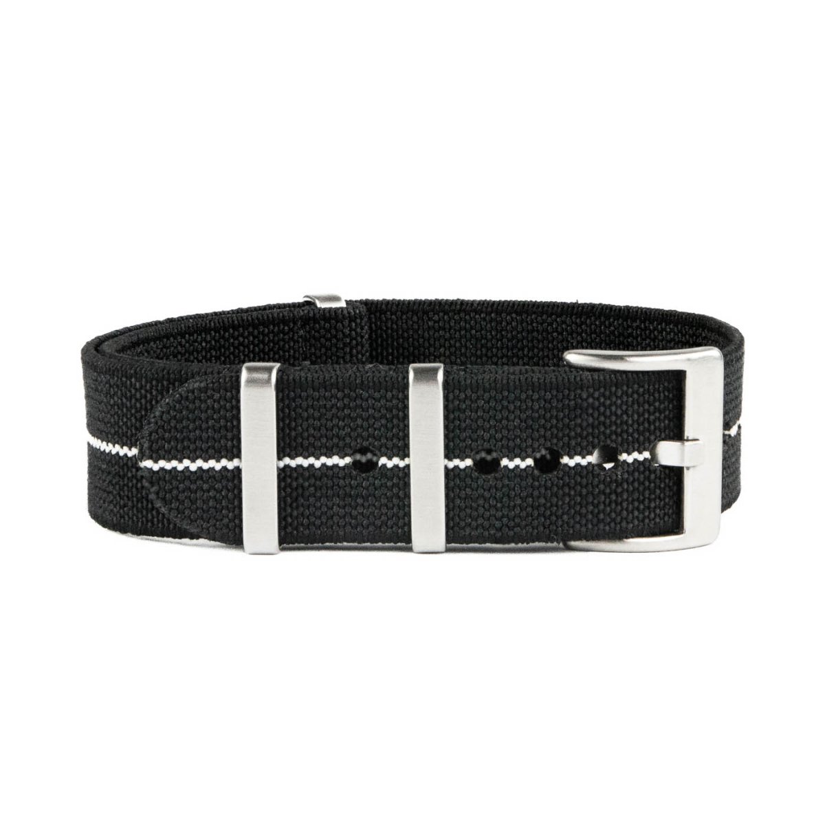 Elastisk Natorem - Sort med hvid stribe - Elastiske Natoremme - ebbsen.dk