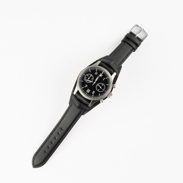 Eulit - Klassisk Bund-rem i b�ffell�der - Sort