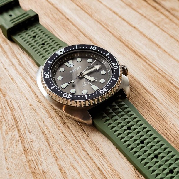 Vaffelm�nstret gummirem i FKM med quick-release - Gr�n