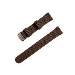 Vaffelmnstret gummirem i FKM med quick-release - Brun