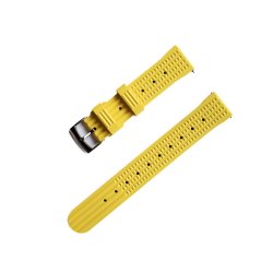 Vaffelmnstret gummirem i FKM med quick-release - Gul