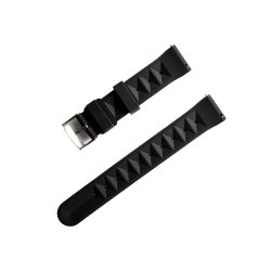 Vaffelmnstret gummirem i FKM med quick-release - Sort