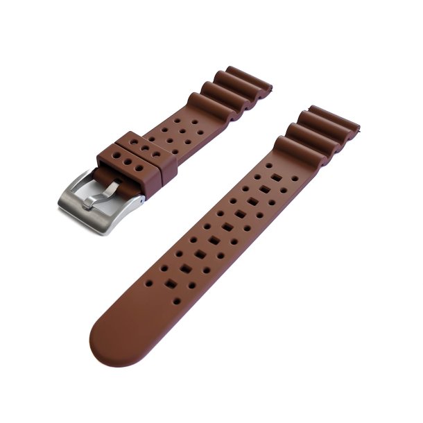 Klassisk gummirem i FKM med quick-release - Brun