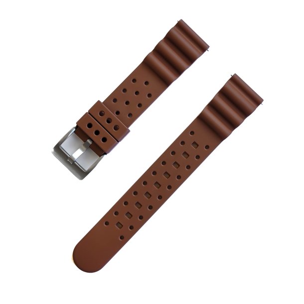 Klassisk gummirem i FKM med quick-release - Brun