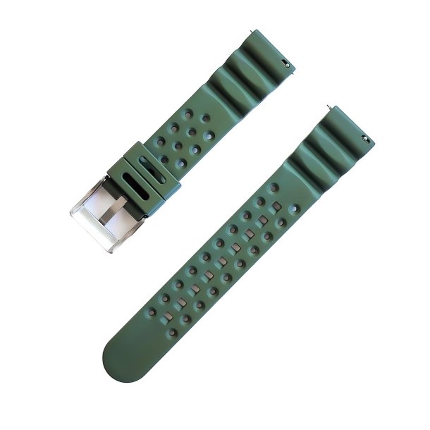 Klassisk gummirem i FKM med quick-release - M�rkegr�n