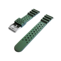 Klassisk gummirem i FKM med quick-release - Mrkegrn