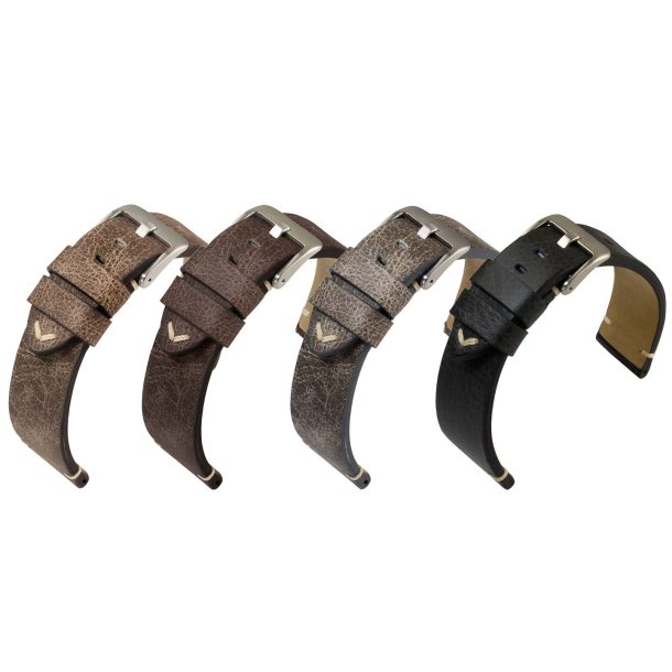 Barington Vintage L�derrem - M�rkebrun