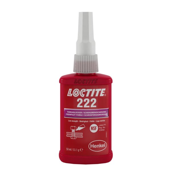 Loctite 222 - Skruesikring (lav) - 10 ml