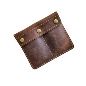 lderetui med plads til to ure i brunt lder