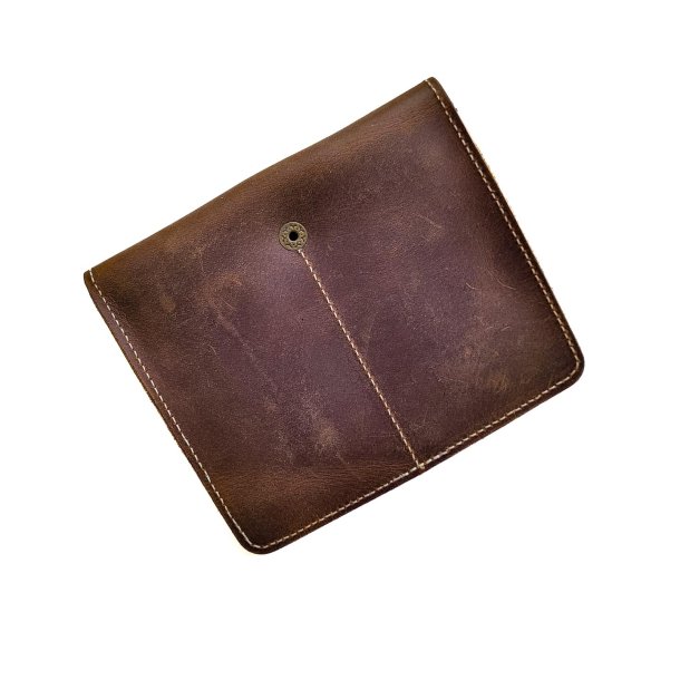 l�deretui med plads til to ure i brunt l�der