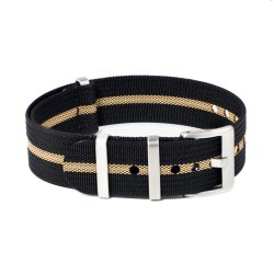 Riflet Natorem - Sort med beige stribe