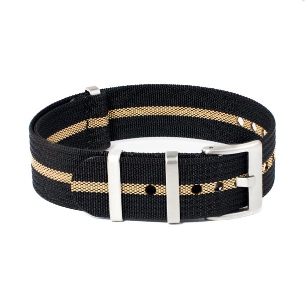 Riflet Natorem - Sort med beige stribe