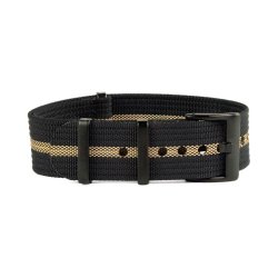 Riflet Natorem - Sort med beige stribe