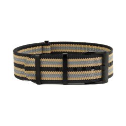 Riflet Natorem - Sorte, gr og beige striber - Bond's choice NTTD