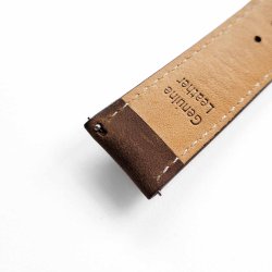 Rustik Lderrem med Quick-release - Jordbrun