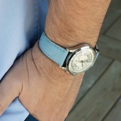 Rustik Lderrem II med Quick-release - Lysebl