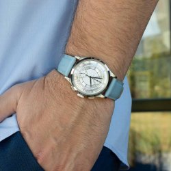 Rustik Lderrem II med Quick-release - Lysebl