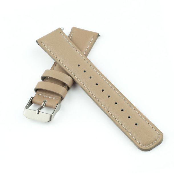 Rustik L�derrem II med Quick-release - Beige