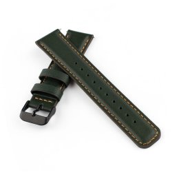 Rustik Lderrem II med Quick-release - Mrkegrn