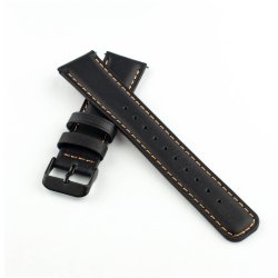 Rustik Lderrem II med Quick-release - Sort